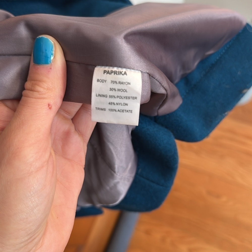Blue wool coat from Anthropologie - Picture 12 of 12